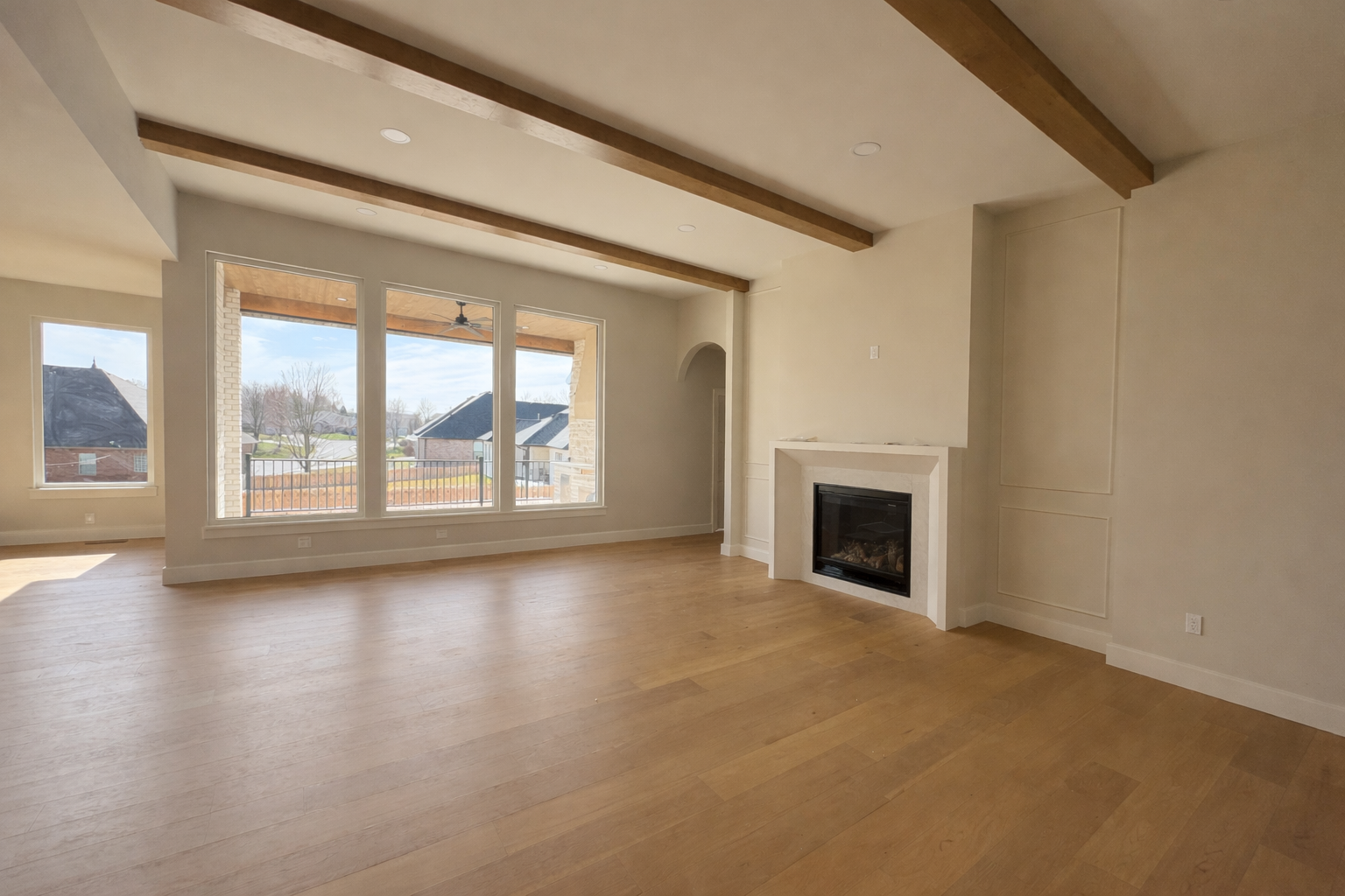 Living room after home staging in Wild Horse subdivision, Springfield, Missouri